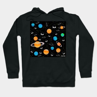 ufo alien pattern ecopop Hoodie